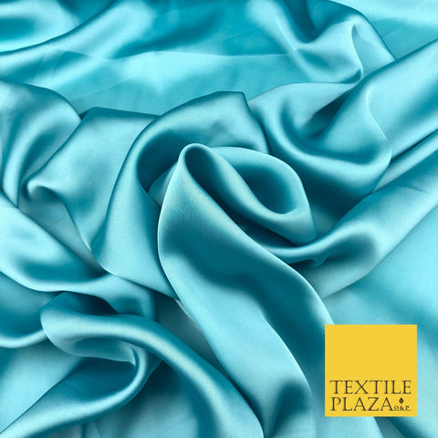 LIGHT BLUE Fine Silky Sateen Georgette Dress Fabric Draping Lining 55" O1152