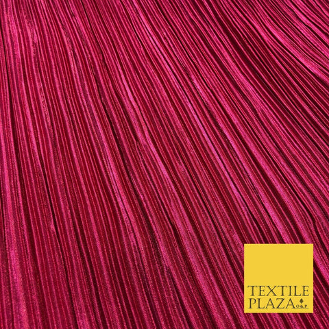 CHERRY RED Pleated Crushed Satin Stretch Fabric Dress Dance Skirt - 58" A1226