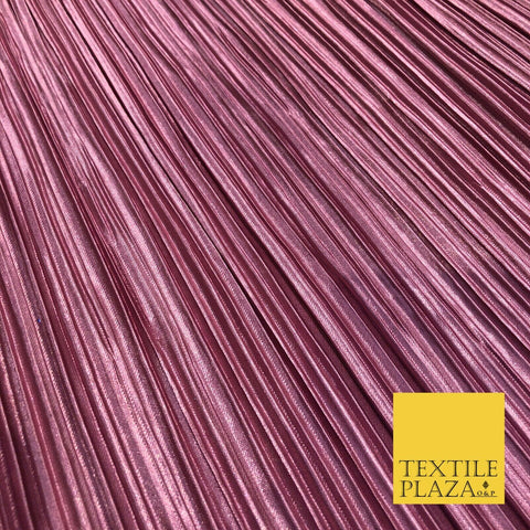 DUSTY PINK Pleated Crushed Satin Stretch Fabric Dress Dance Skirt- 58" A1217