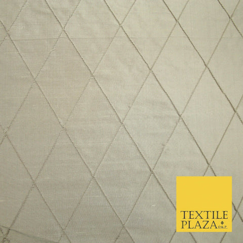 Luxury MINK Diamond PINTUCK 100% PURE SILK Fabric Furnishing Cushions 46" 4596