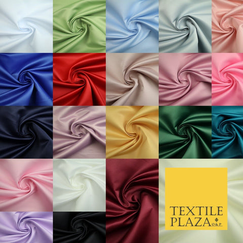 Premium Plain Smooth Heavy Matt Duchess Bridal Satin Fabric Wedding Dress 58"