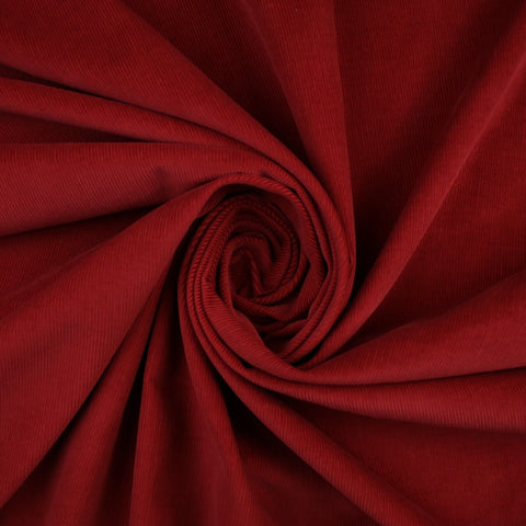MAROON Needlecord Corduroy Ridged Lines Fabric Dress Upholstery Cushion 42" 9832