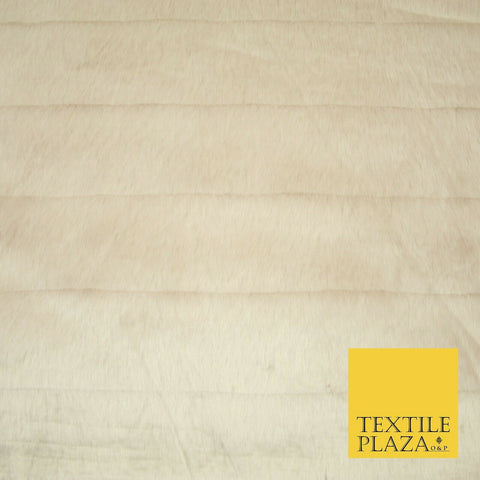 Luxury Silky Soft Striped OYSTER NUDE BLUSH Short Pile Faux Fur Fabric 2297