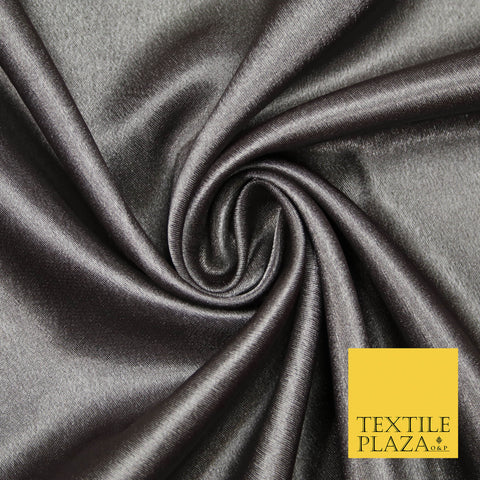 GRAPHITE DARK GREY Plain Solid Crepe Back Satin Fabric Material Dress Bridal 58" 5866
