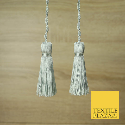 SILVER GREY Luxury Silk Soft Thread Tassels Latkans Cushion Sewing Craft Curtains T108
