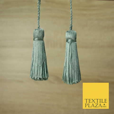 LIGHT TEAL Luxury Silk Soft Thread Tassels Latkans Cushion Sewing Craft Curtains T132