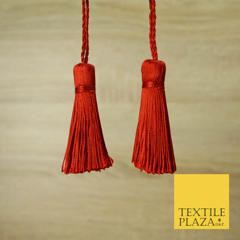 BURNT ORANGE / RUST Luxury Silk Soft Thread Tassels Latkans Cushion Sewing Craft Curtains T142