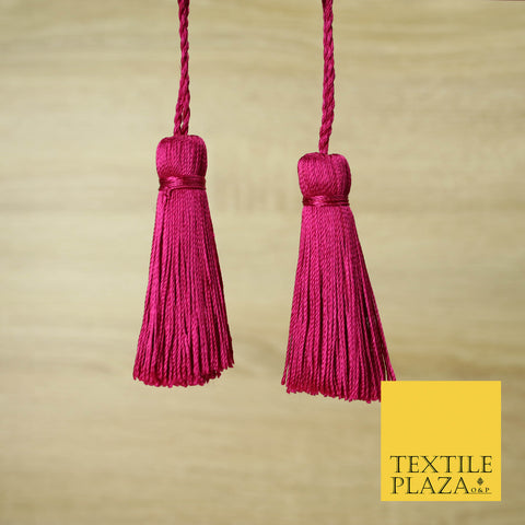 CERISE PINK Luxury Silk Soft Thread Tassels Latkans Cushion Sewing Craft Curtains T147