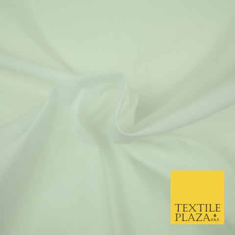 OFF WHITE Premium Plain Polycotton Dyed Fabric Dress Craft Material 44" 3083