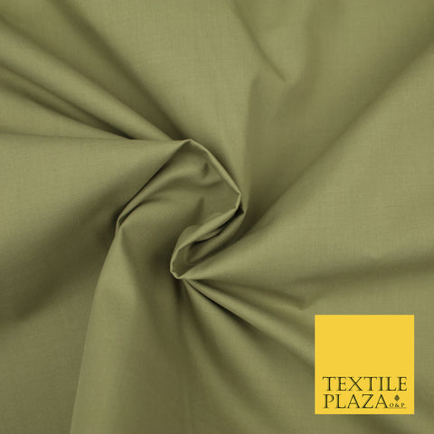 MUSHROOM BEIGE Premium Plain Polycotton Dyed Fabric Dress Craft Material 44" 3093